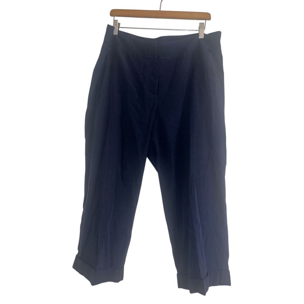 ✨J.Jill Navy Cropped Cuffed Trouser Sz 16 Pants✨